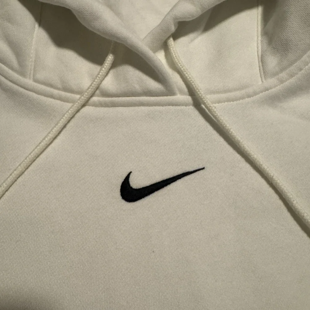 (STAINS)‎ Nike Fleece Pullover Hoodie Sweater White Men's Size Medium